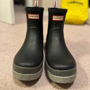 Hunter two tone granite print rubber boots size 11US/10UK